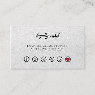 Simple Elegant Beauty Salon Loyalty Card