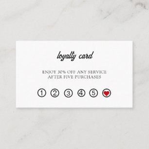 Simple Elegant Beauty Salon Loyalty Card