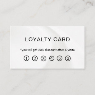 Simple Elegant Beauty Salon Loyalty Card
