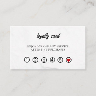 Simple Elegant Beauty Salon Loyalty Card