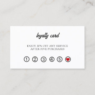 Simple Elegant Beauty Salon Loyalty Card