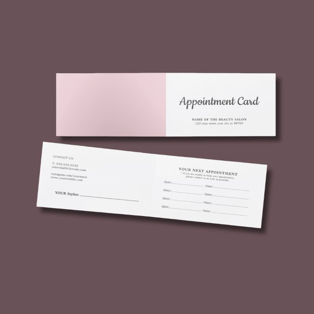 Simple Elegant Beauty White Rose Appointment Card (Creator Uploaded)
