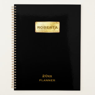 Simple Elegant Black and Gold 2025 Planner