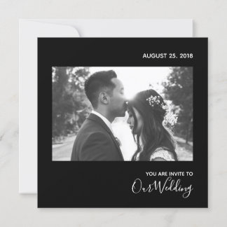 Simple Elegant Black and White Invitation