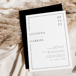 Simple Elegant Black and White Minimal Invitation