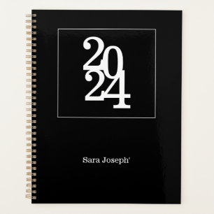 Simple Elegant Black and White Minimalist Planner