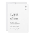 Simple Elegant Black and White Minimalist Wedding