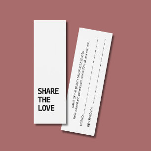 Simple Elegant Black and White Referral Card