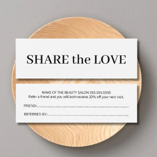 Simple Elegant Black and White Referral Card