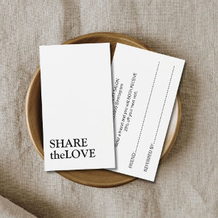 Simple Elegant Black and White Referral Card