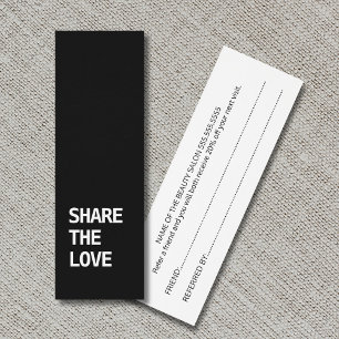 Simple Elegant Black and White Referral Card