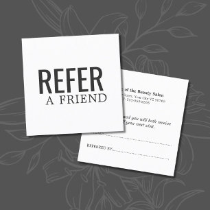 Simple Elegant Black and White Referral Card