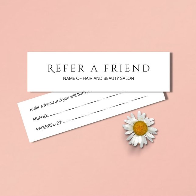 Simple Elegant Black and White Referral Card (Creator Uploaded)