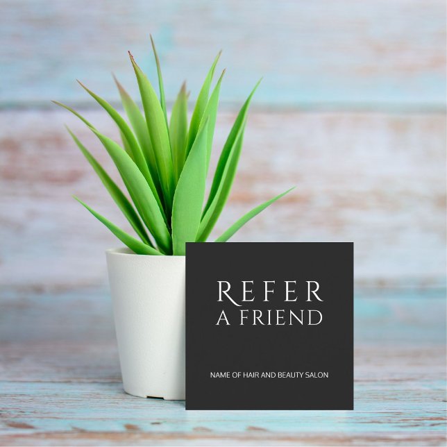 Simple Elegant Black and White Referral Card (Creator Uploaded)