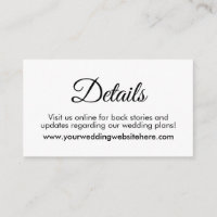 Simple, Elegant Black and White Wedding Details