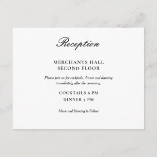 Simple Elegant Black and White Wedding Invitation
