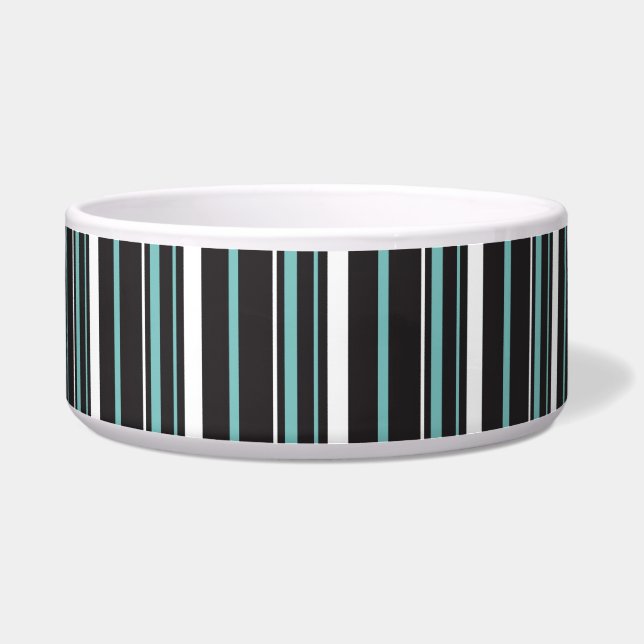 Simple elegant black blue striped stripes (Front)