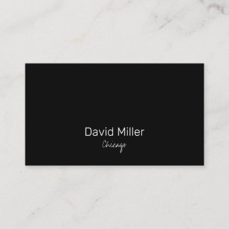Simple Elegant Black Business Card