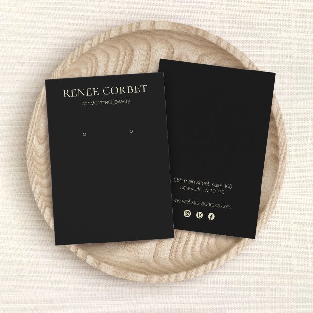 Simple Elegant Black Earring Display Card (Creator Uploaded)