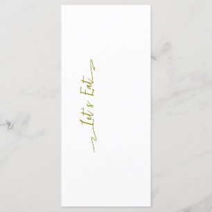 Simple Elegant Black Modern Wedding Menu Flat 