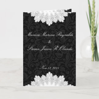 Simple elegant black wedding invitation card A019