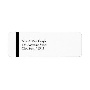 Simple Elegant Black & White Address