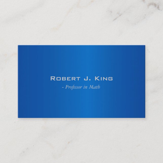 Simple, elegant blue business cards (Front)