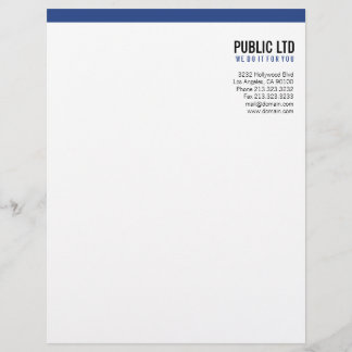 Simple Elegant Blue Letterhead