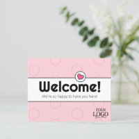 Simple Elegant Blush Pink Business Welcome