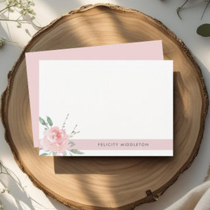 Simple Elegant Blush Pink Floral Card