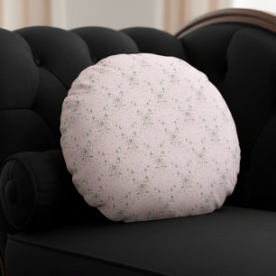 Simple Elegant Blush Pink Glitter Pattern Round Cushion