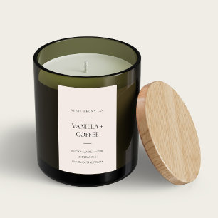 SIMPLE ELEGANT BLUSH PINK MINIMAL MODERN CANDLE FOOD LABEL