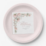Simple elegant blush pink  paper plate<br><div class="desc">The "Simple Blush Pink Paper Plate" collection features elegantly plain pink paper plates, perfect for enhancing the aesthetic of any occasion. These plates boast a minimalist design, making them versatile for both casual gatherings and more formal celebrations. Their blush pink hue adds a soft, sophisticated touch to table settings, effortlessly...</div>