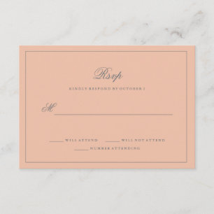 Simple Elegant Blush Pink Wedding RSVP