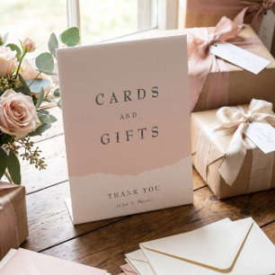 Simple Elegant Blush Wedding Cards and Gifts Sign