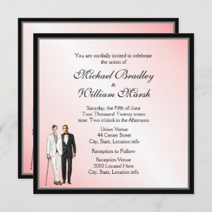 Simple Elegant Blush Wedding Invite
