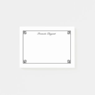 Simple Elegant Border Personalised Post it Notes