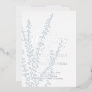 Simple Elegant Botanical Leaves Wedding 
