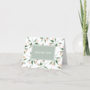Simple Elegant Botanical Thank You Card