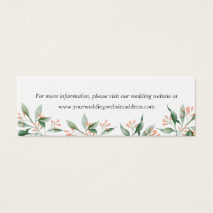 Simple Elegant Botanical Wedding Website Enclosure