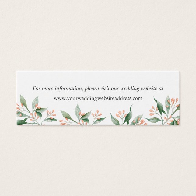 Simple Elegant Botanical Wedding Website Enclosure (Front)