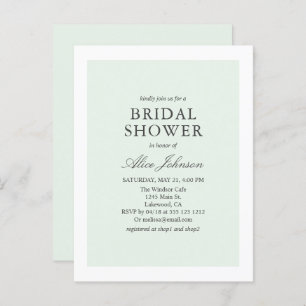 Simple Elegant Bridal Shower Invitation Postcard