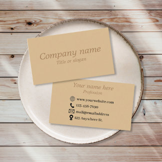 Simple elegant brown Business Card