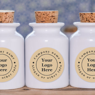 Simple elegant brown classic round sticker