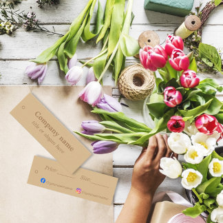 Simple elegant brown Price Tag