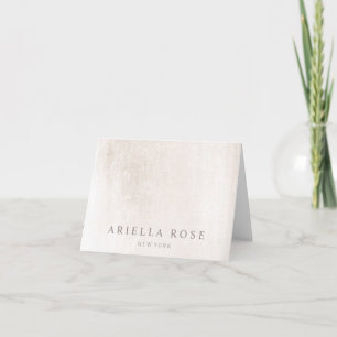 Simple Elegant Brushed White Marble Card
