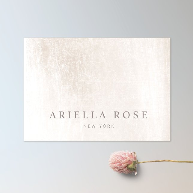Simple Elegant Brushed White Marble Professional Business Card (Creator Uploaded)