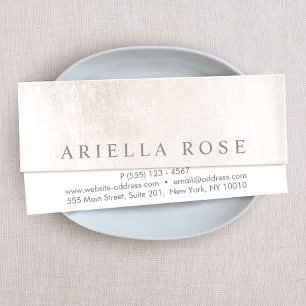 Simple Elegant Brushed White Marble Professional Mini Business Card