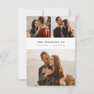 Simple Elegant Budget Photo Collage Wedding Invitation