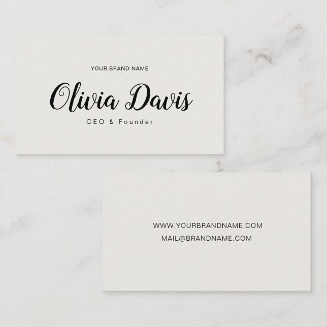 Simple & Elegant Business Card (Front/Back)